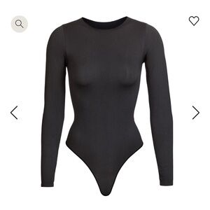 SKIMS Crew Neck Black Bodysuit L/XL